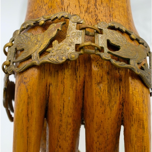 Vintage metal Panel bracelet featuring Bird designs - Picture 1 of 16